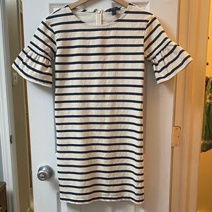 J. Crew Navy and White Striped Blouse